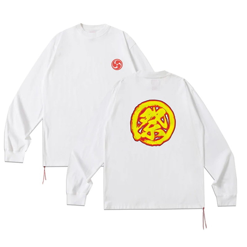 Streetwear Brand Red - تي شيرت بأكمام طويلة من ماركة