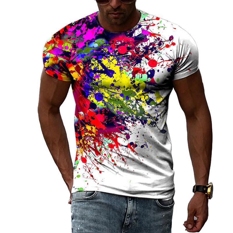Streetwear Brand T Shirt - قميص صيفي رجالي بطباعة ثلاثية الأبعاد،