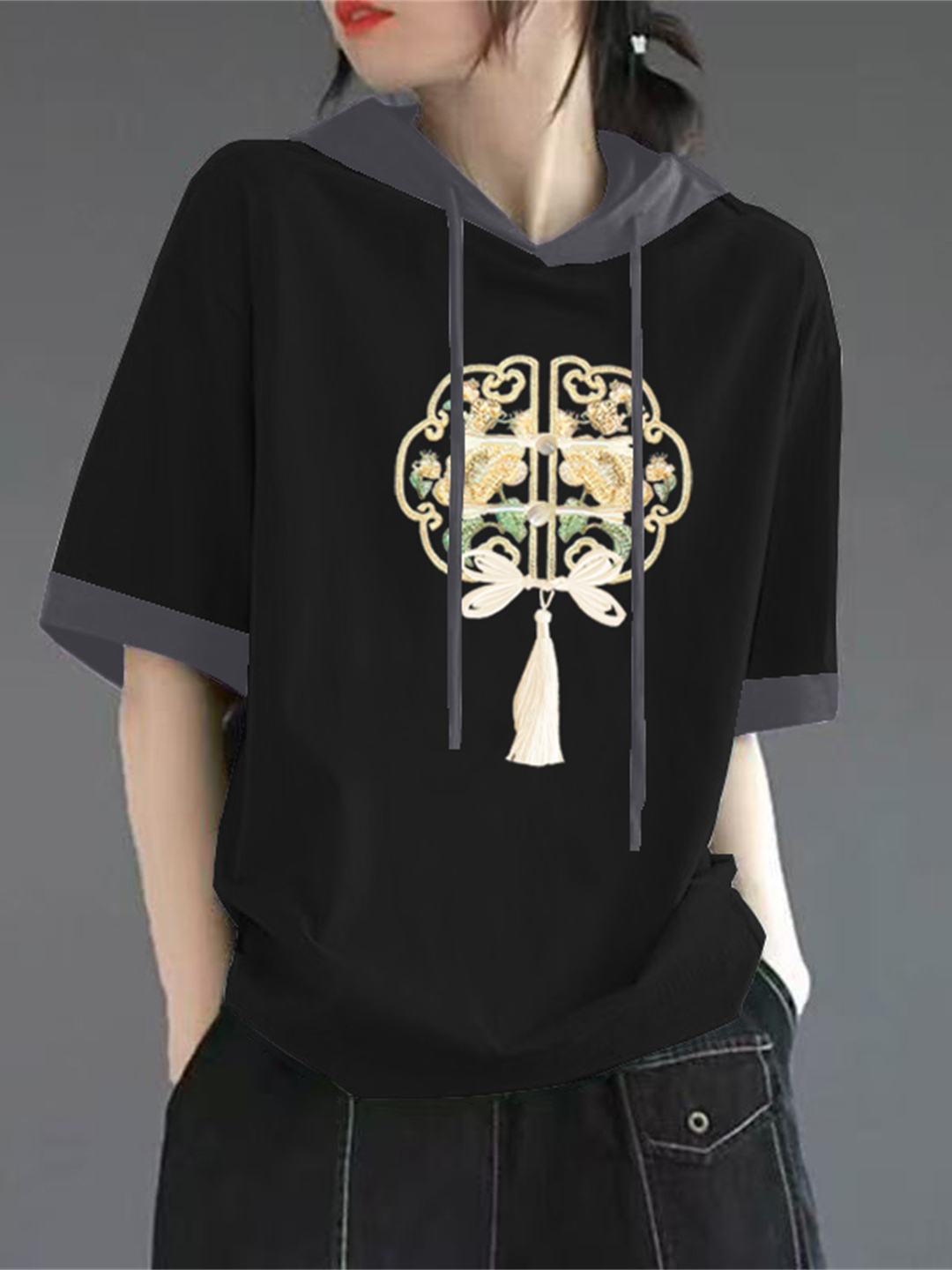 تي شيرت نسائي قطني أحمر بأكمام - مراجعة Streetwear Brand Red وسعره