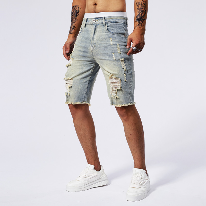 2025 صيف جديد الرجال ممزق الدي - مراجعة Streetwear Brands وسعره