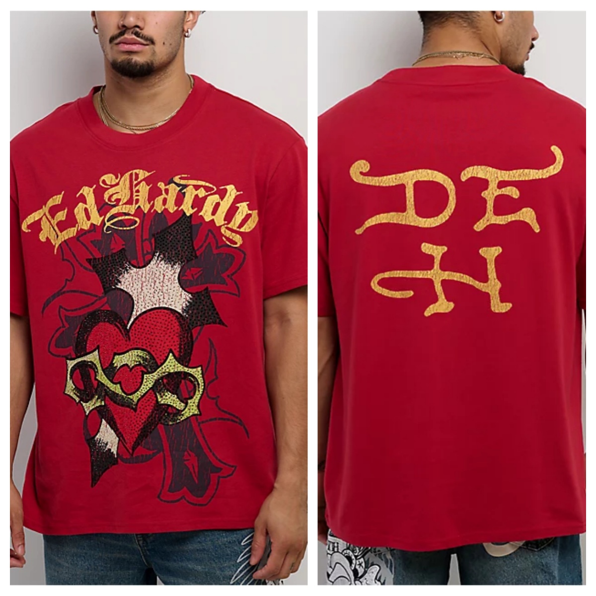 تي شيرت بتصميم قلب مقدس أحمر ا - مراجعة Streetwear Brand Heart وسعره