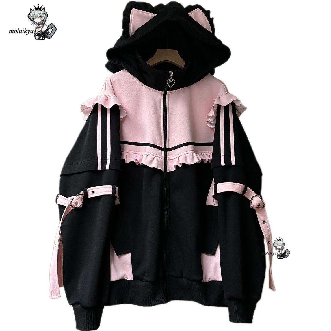 هودي نسائي بتصميم أذن قطة على  - مراجعة Streetwear Brand Y2K وسعره